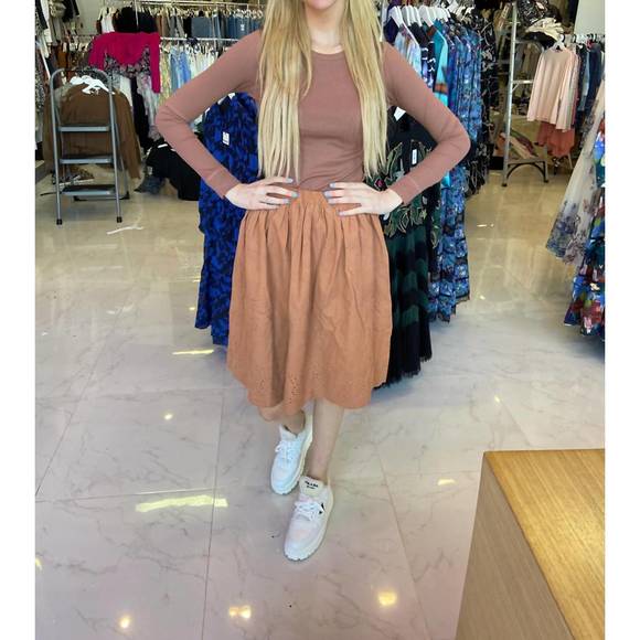 NEW MARMAR COPENHAGEN selina long skirt in soft hazel